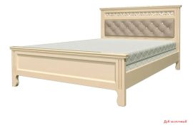ГРАЦИЯ Кровать из массива 1600 (Слоновая кость/бежевая экокожа) | подробнее ГРАЦИЯ Кровать из массива 1600 (Слоновая кость/бежевая экокожа) | фото